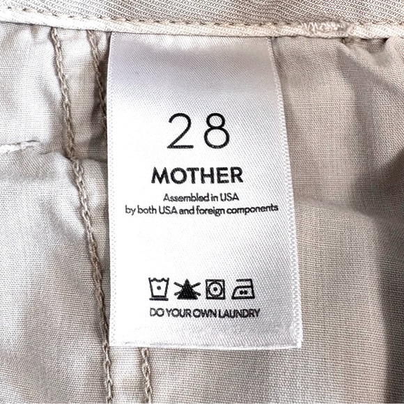 Mother The Major Zip Ankle Pant in Chalk It Up Oat Oatmeal Size 28 - Picture 15 of 16